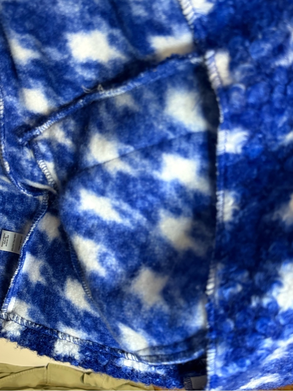 ACTIVE USA - Blue & White Bouclé Double-Breasted Coat - Picture 5 of 9